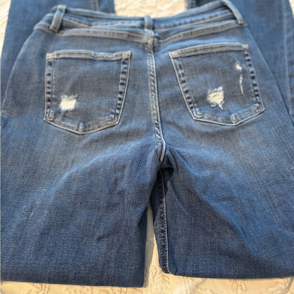 Stylish Blue Straight Leg Women Jeans